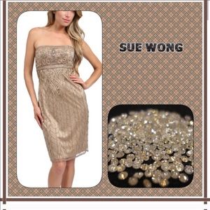 Sue Wong Disney Signature beaded cocktail dress